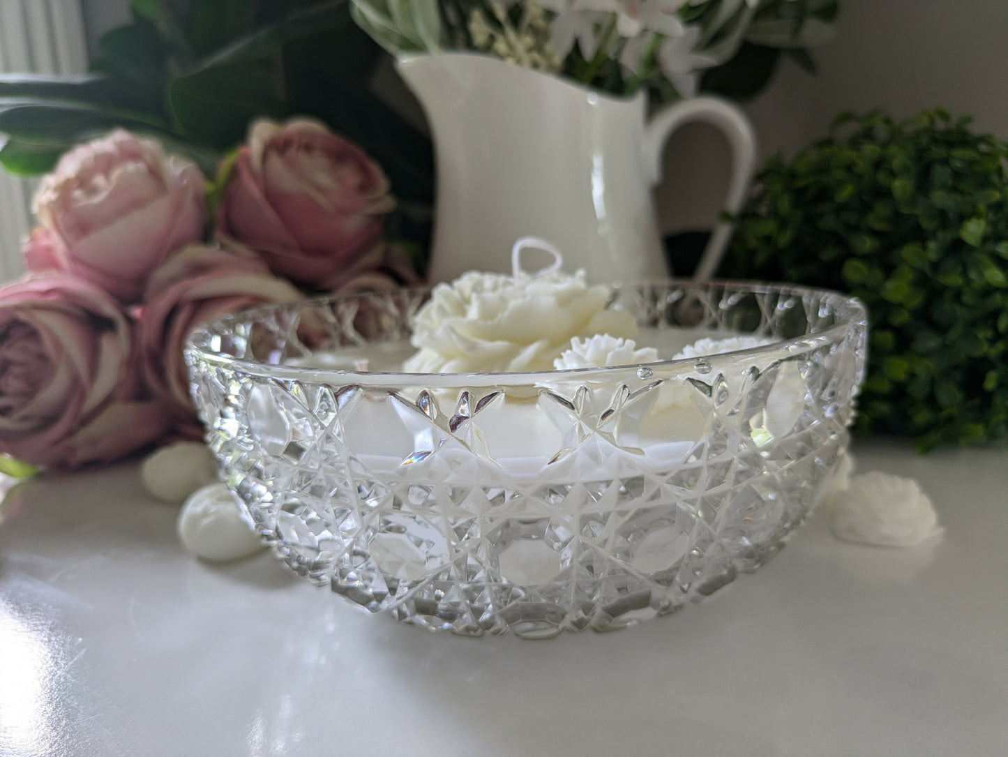 Round Cut Glass - Angel Wings | 1ltr