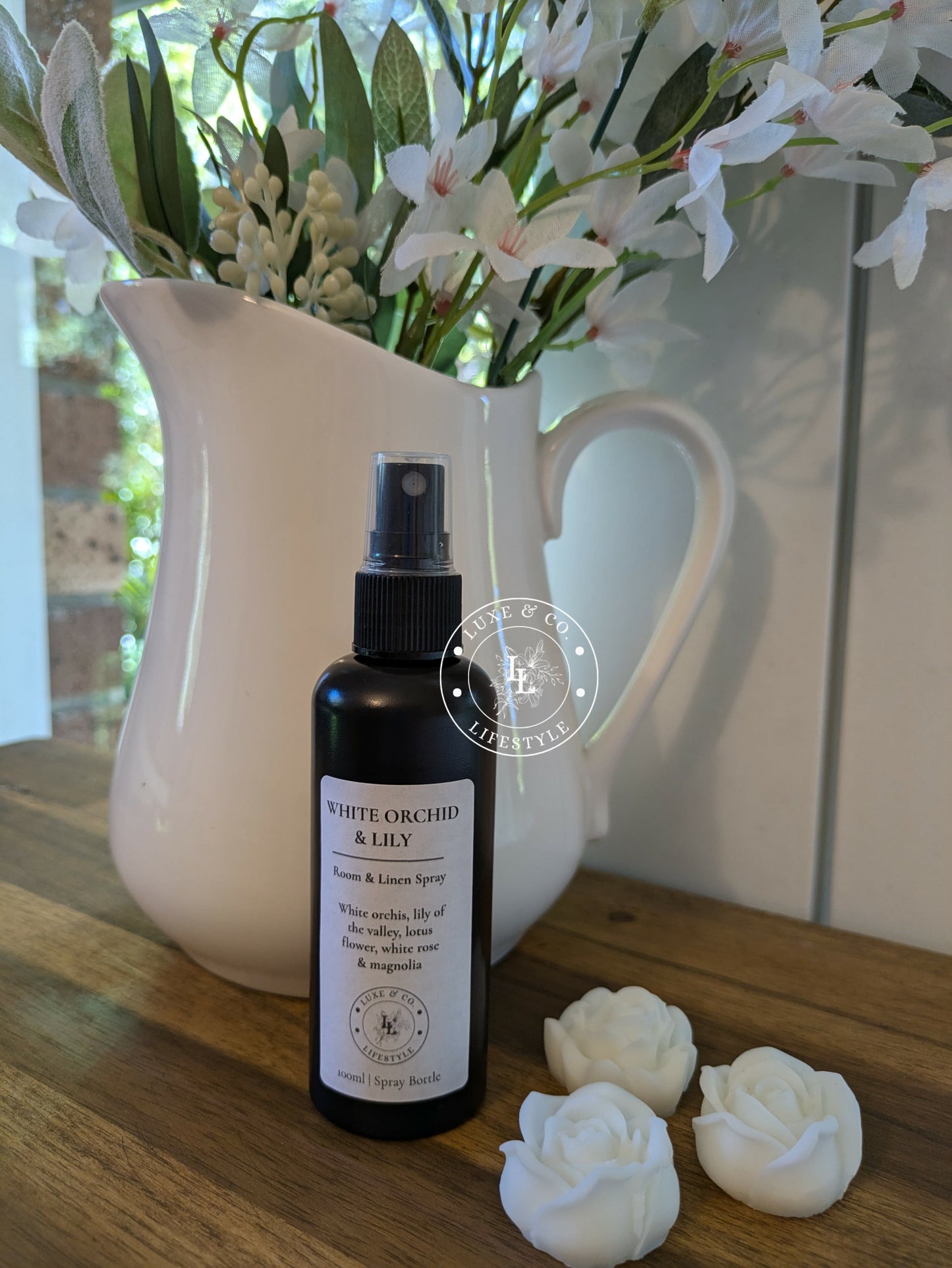100ml Premium Fragrant Room & Linen Spray - WHITE ORCHID & LILY