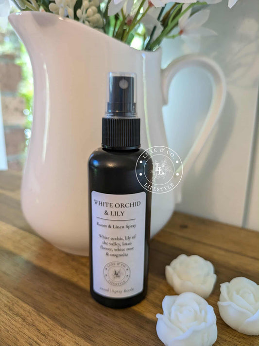 100ml Premium Fragrant Room & Linen Spray - WHITE ORCHID & LILY