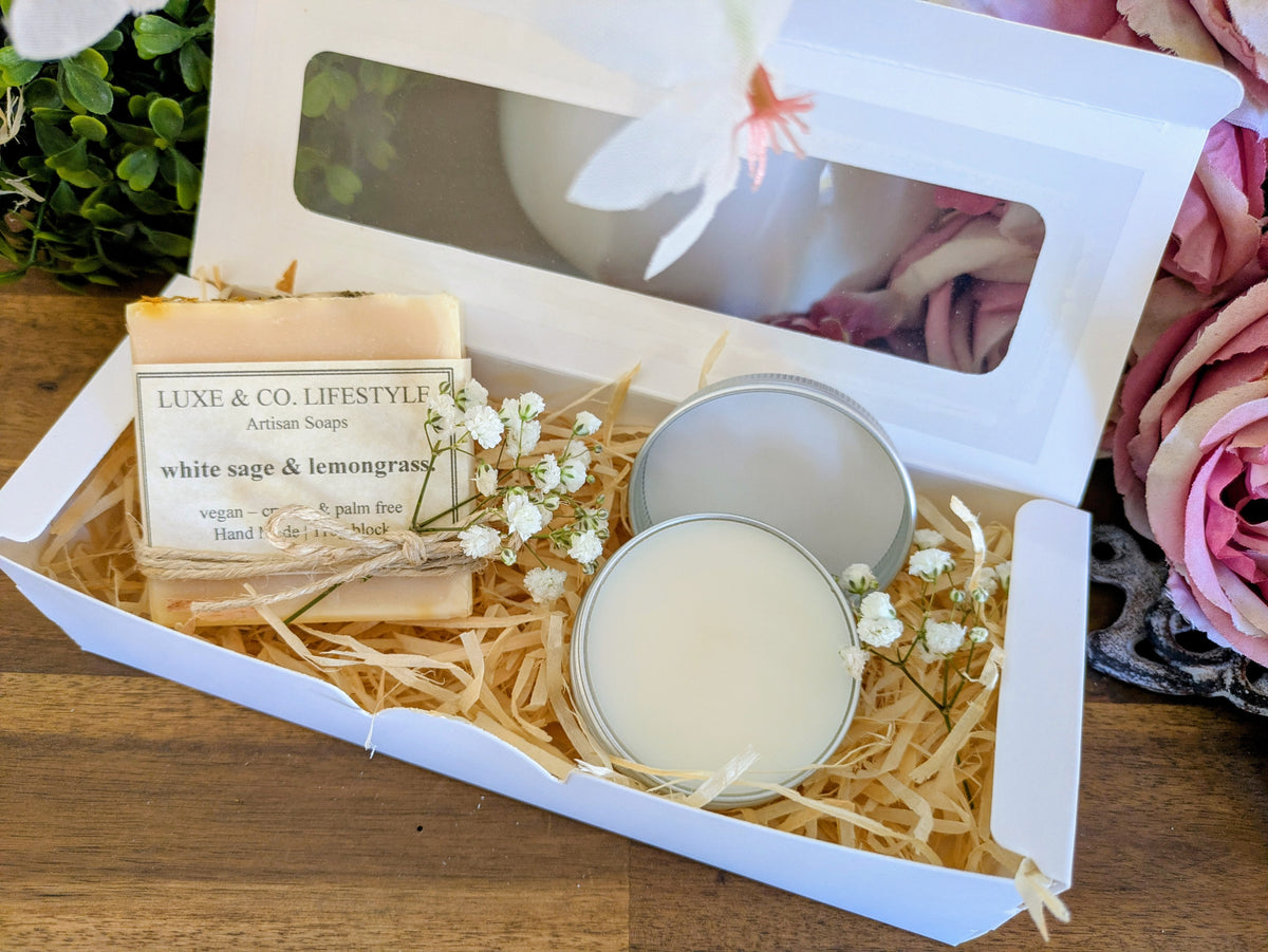 Artisan White Sage & Lemongrass Soap + Natural Deodorant Gift Pack RRP $26!!