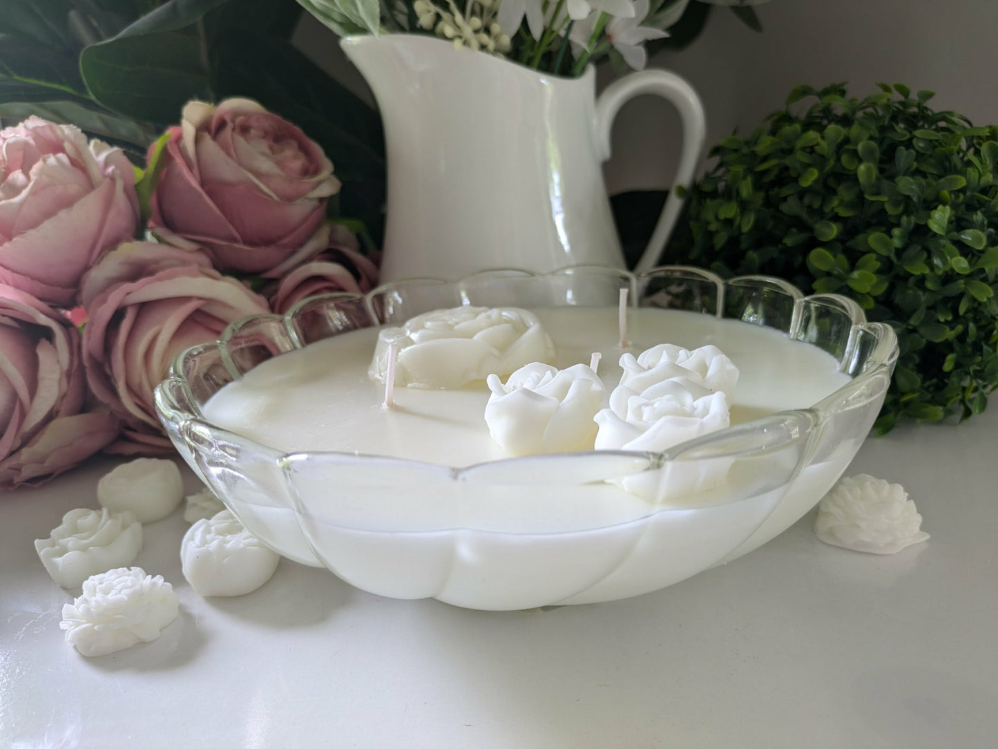 Round Cut Glass - Japanese Honeysuckle | 1.1ltr