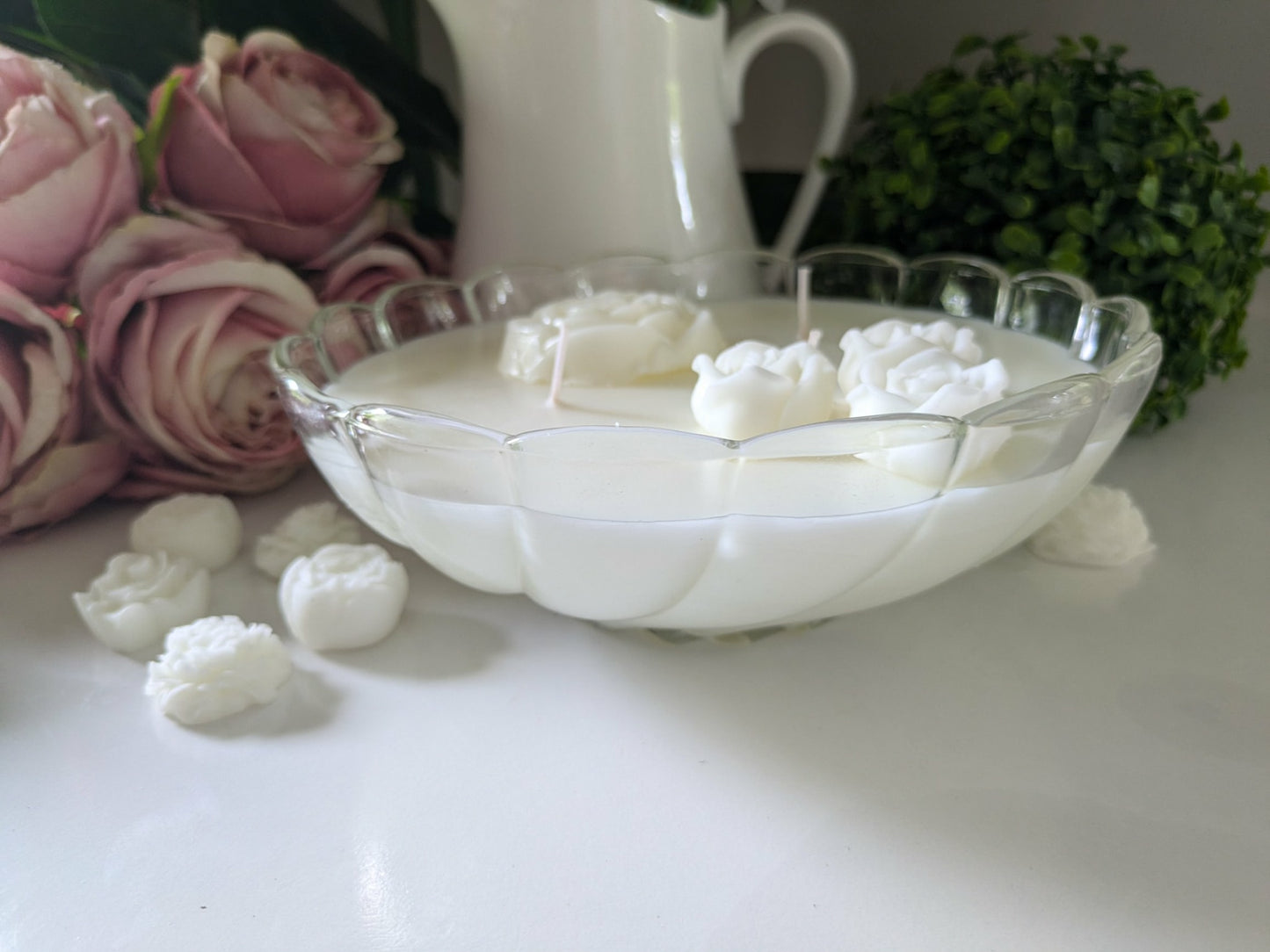 Round Cut Glass - Japanese Honeysuckle | 1.1ltr