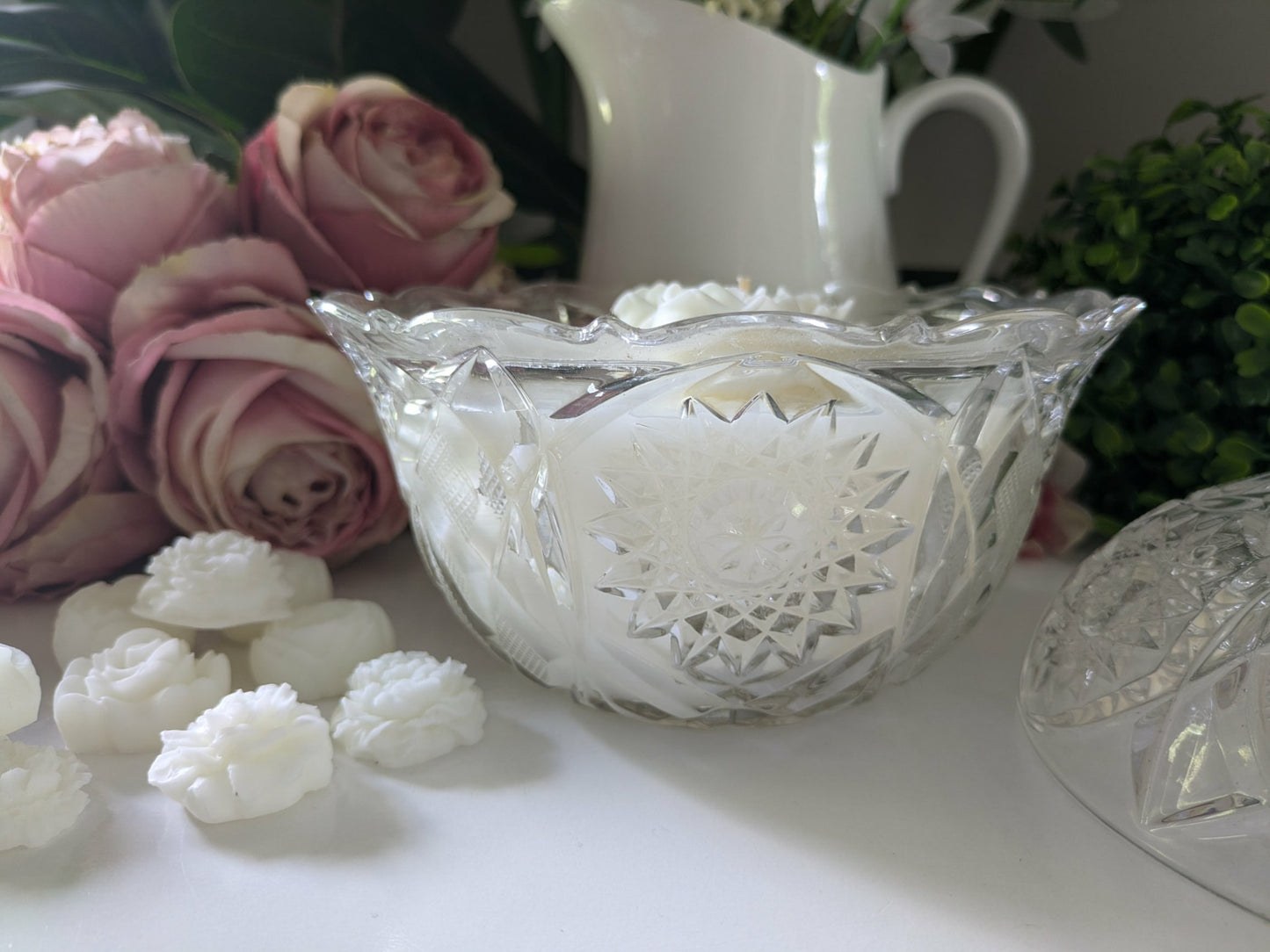 Round Cut Glass - Japanese Honeysuckle | 1ltr