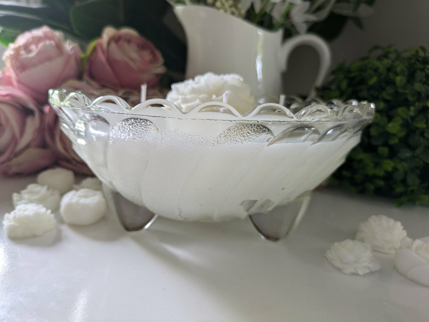 Round Cut Glass - Japanese Honeysuckle | 1ltr