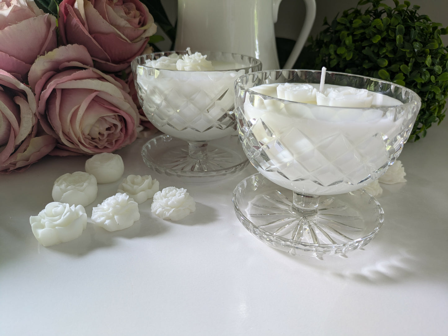 Round Cut Glass Pair - Coconut & Lime | 700ml