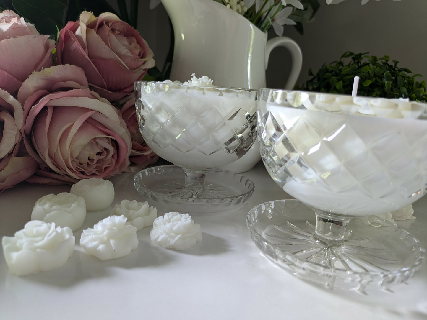 Round Cut Glass Pair - Coconut & Lime | 700ml