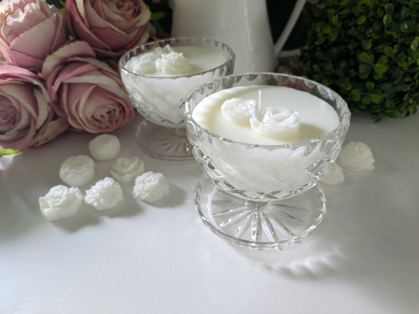 Round Cut Glass Pair - Coconut & Lime | 700ml