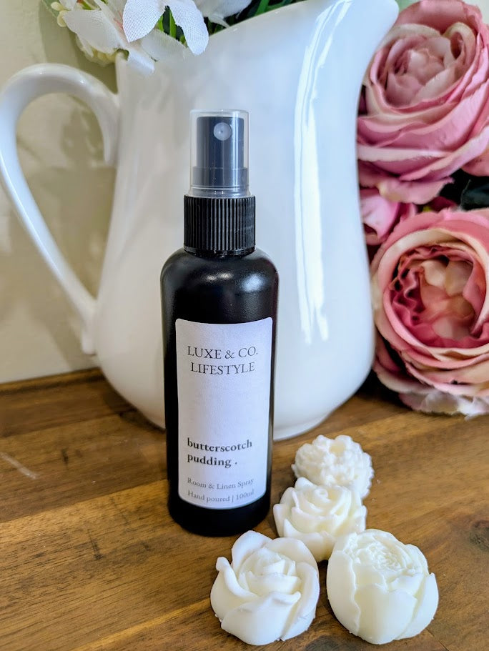 100ml Premium Fragrant Room & Linen Spray - BUTTERSCOTCH PUDDING