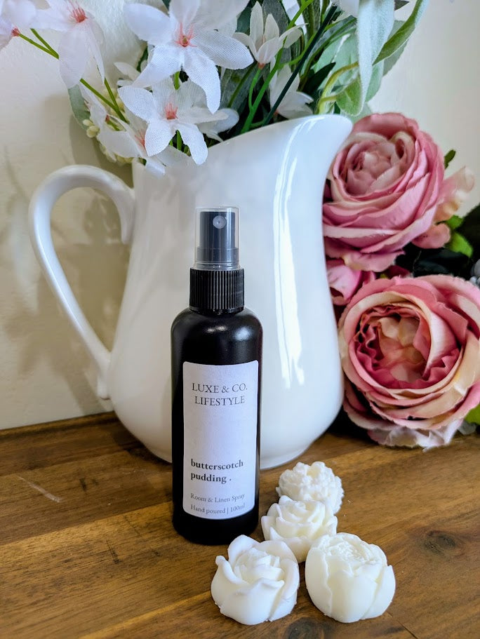 100ml Premium Fragrant Room & Linen Spray - BUTTERSCOTCH PUDDING