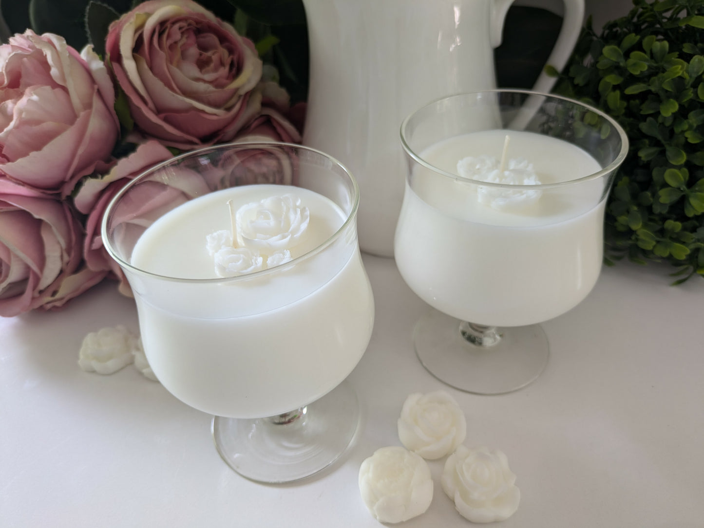 Round Cut Glass Pair - Jasmine | 700ml