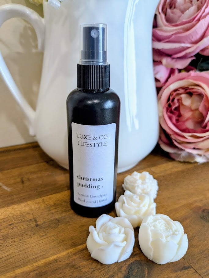 100ml Premium Fragrant Room & Linen Spray - CHRISTMAS PUDDING