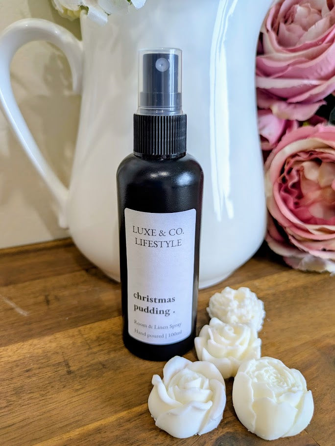 100ml Premium Fragrant Room & Linen Spray - CHRISTMAS PUDDING