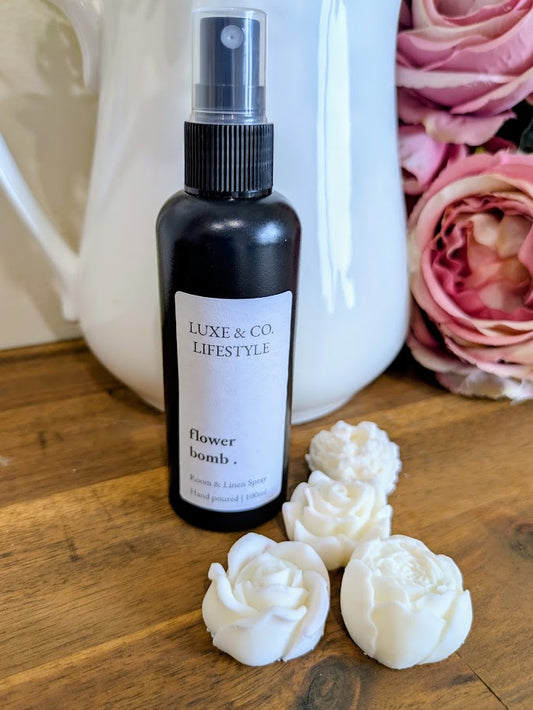 100ml Premium Fragrant Room & Linen Spray - FLOWER BOMB