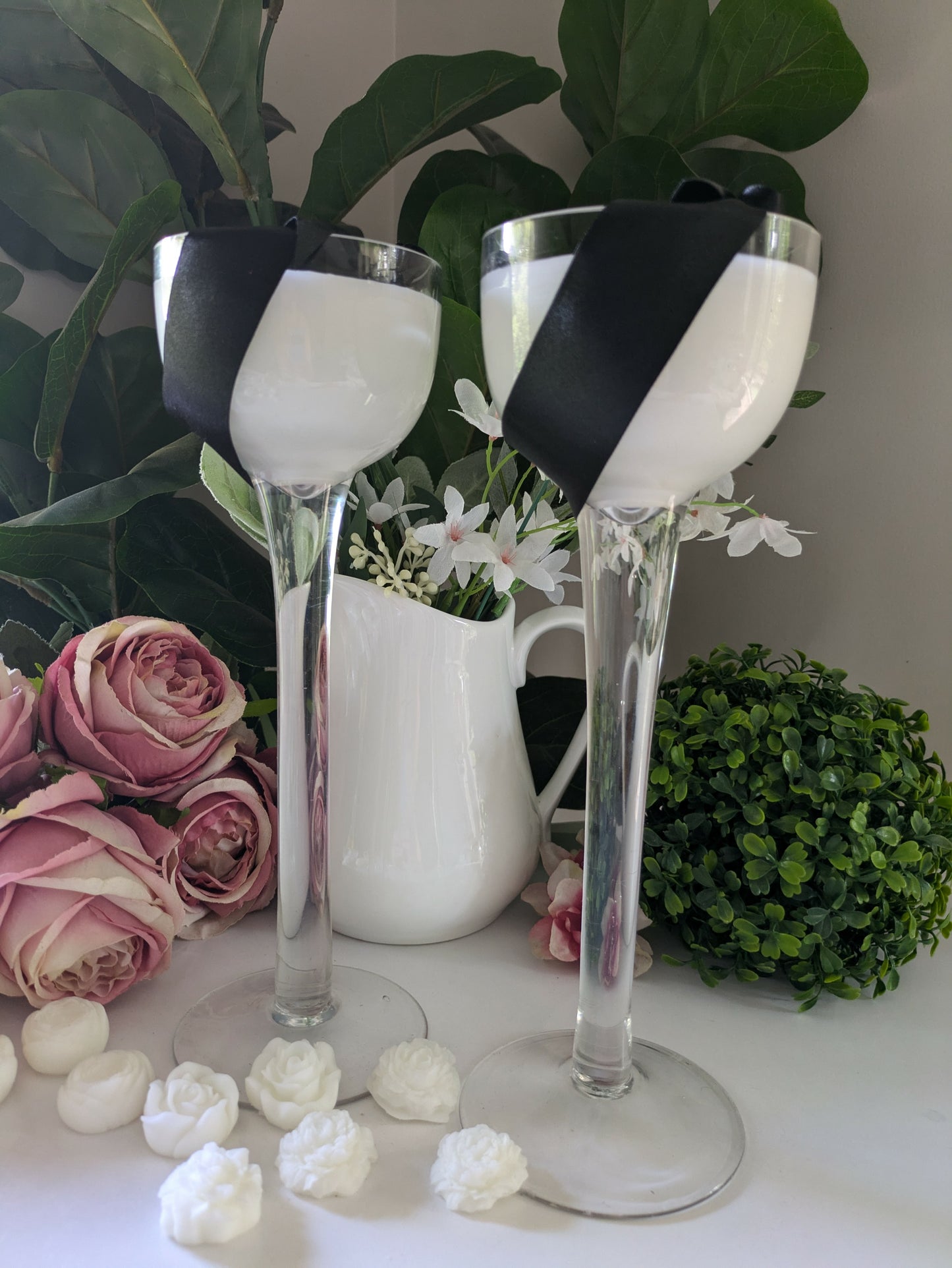 Round Cut Glass Pair - Coconut & Lime | 600ml