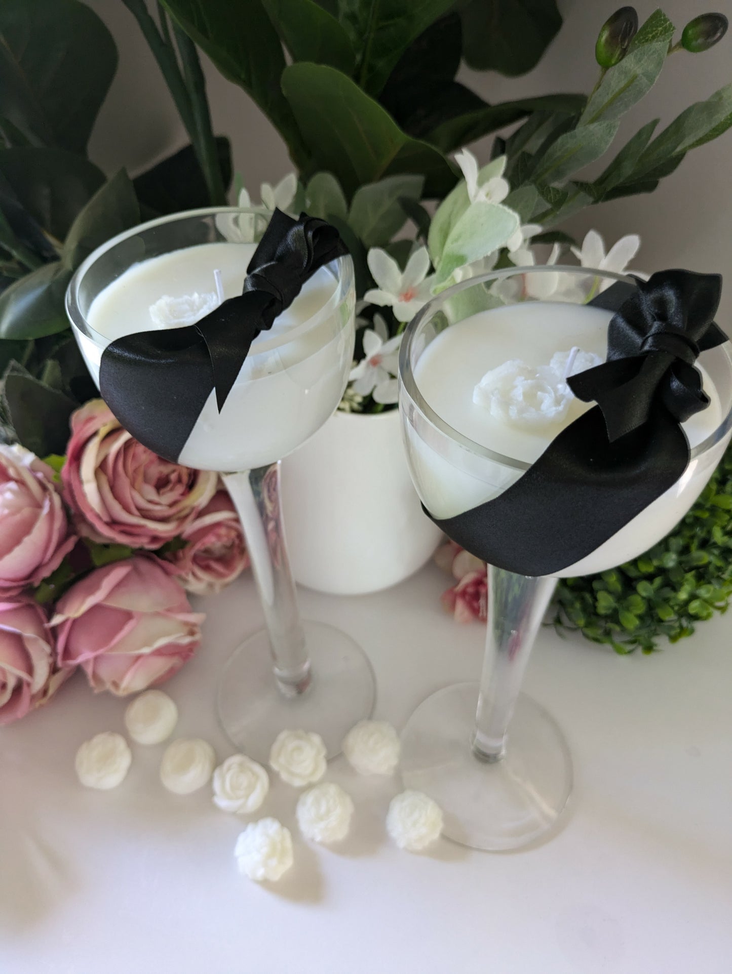 Round Cut Glass Pair - Coconut & Lime | 600ml