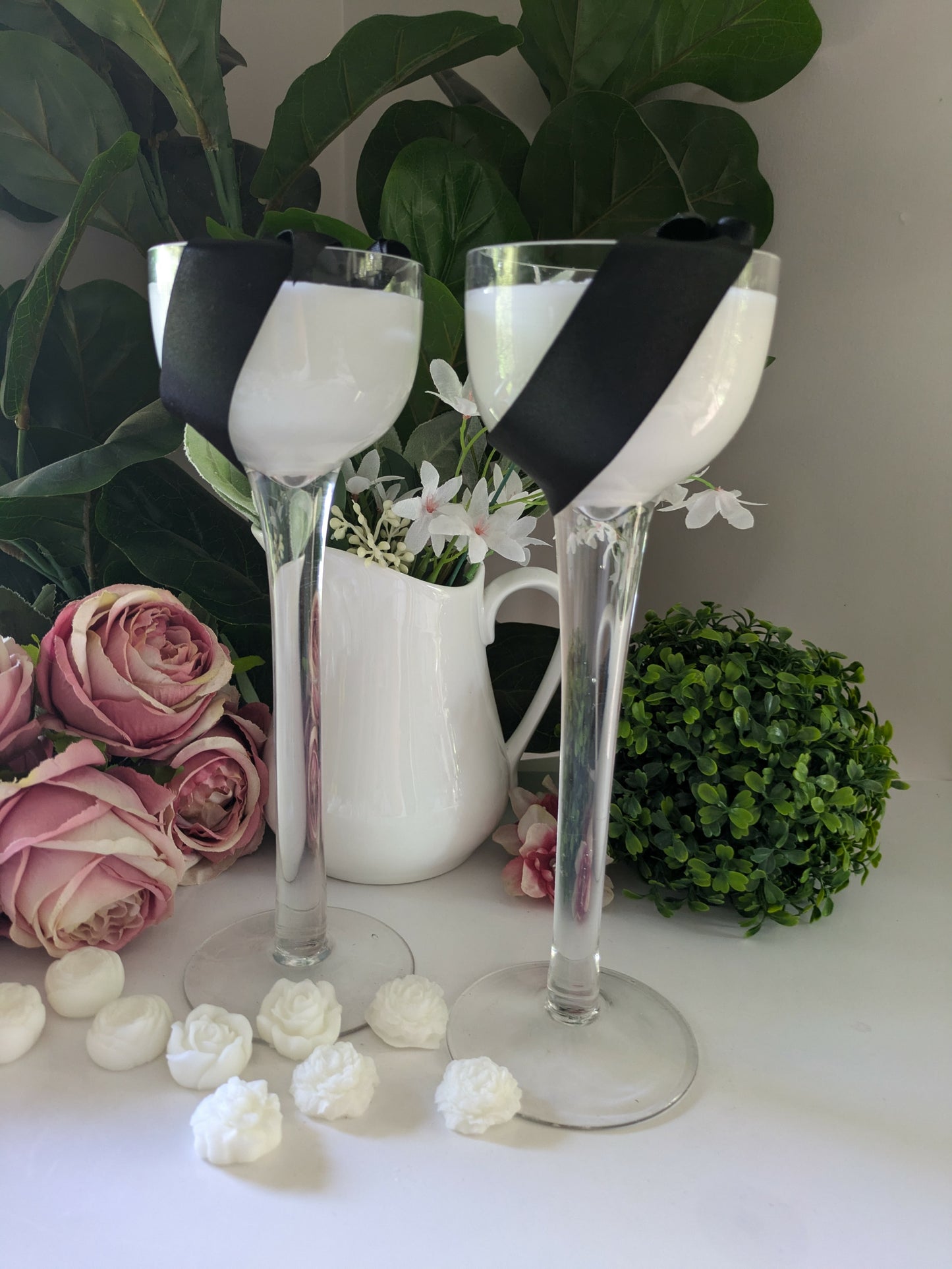 Round Cut Glass Pair - Coconut & Lime | 600ml