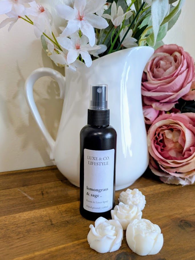 100ml Premium Fragrant Room & Linen Spray - LEMONGRASS & SAGE