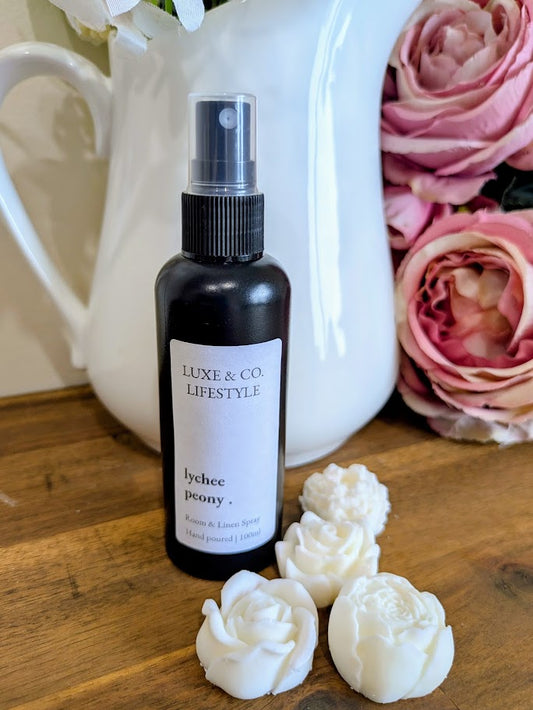 100ml Premium Fragrant Room & Linen Spray - LYCHEE PEONY
