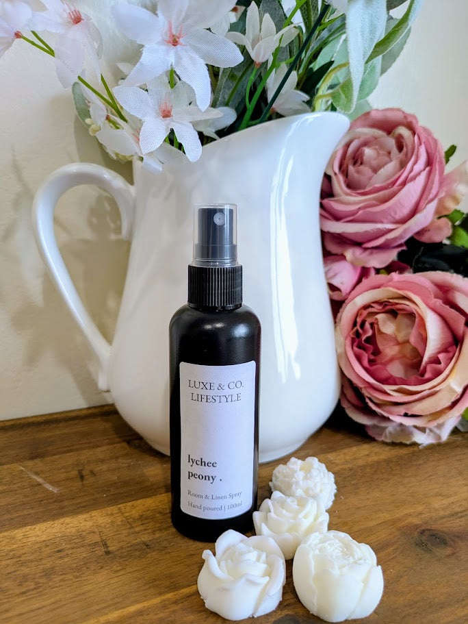 100ml Premium Fragrant Room & Linen Spray - LYCHEE PEONY