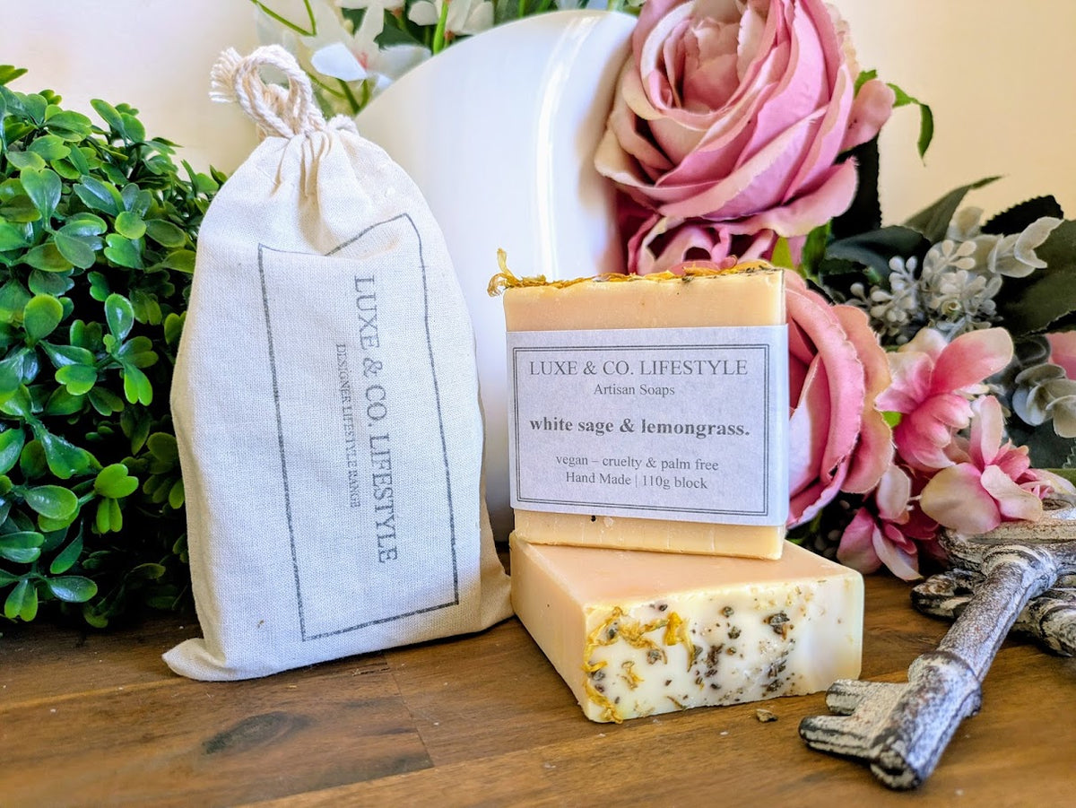 White Sage Flower & Lemongrass Handmade Soap