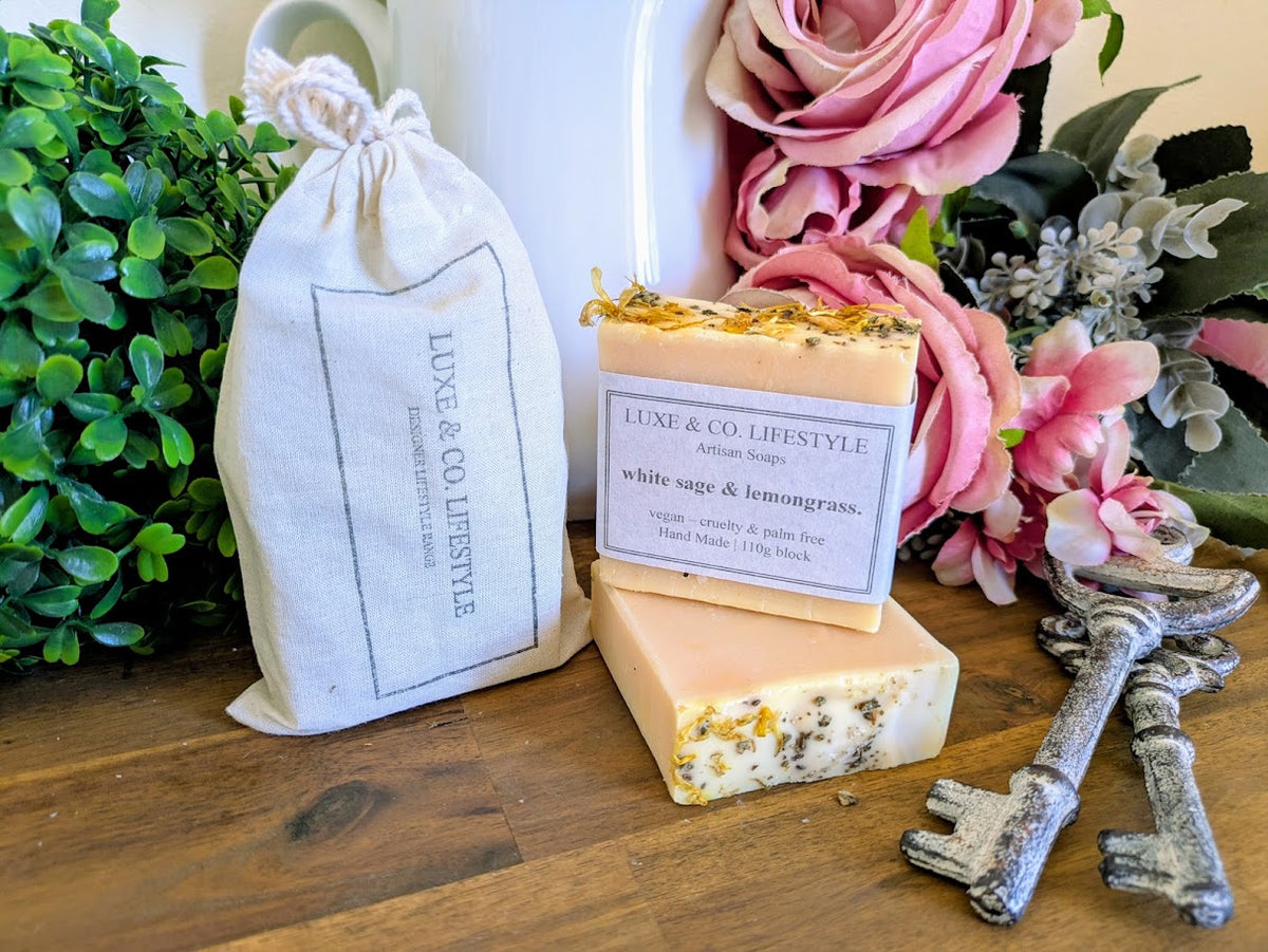 White Sage Flower & Lemongrass Handmade Soap