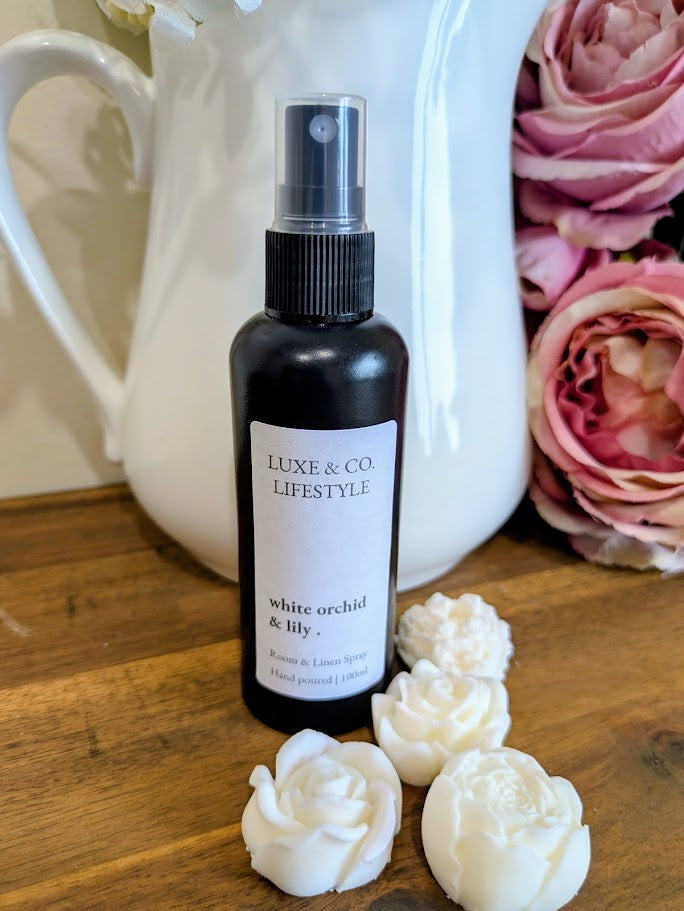 100ml Premium Fragrant Room & Linen Spray - WHITE ORCHID & LILY