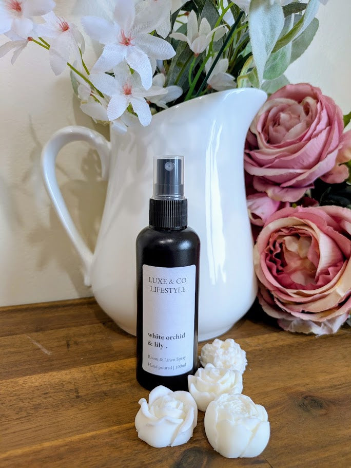 100ml Premium Fragrant Room & Linen Spray - WHITE ORCHID & LILY