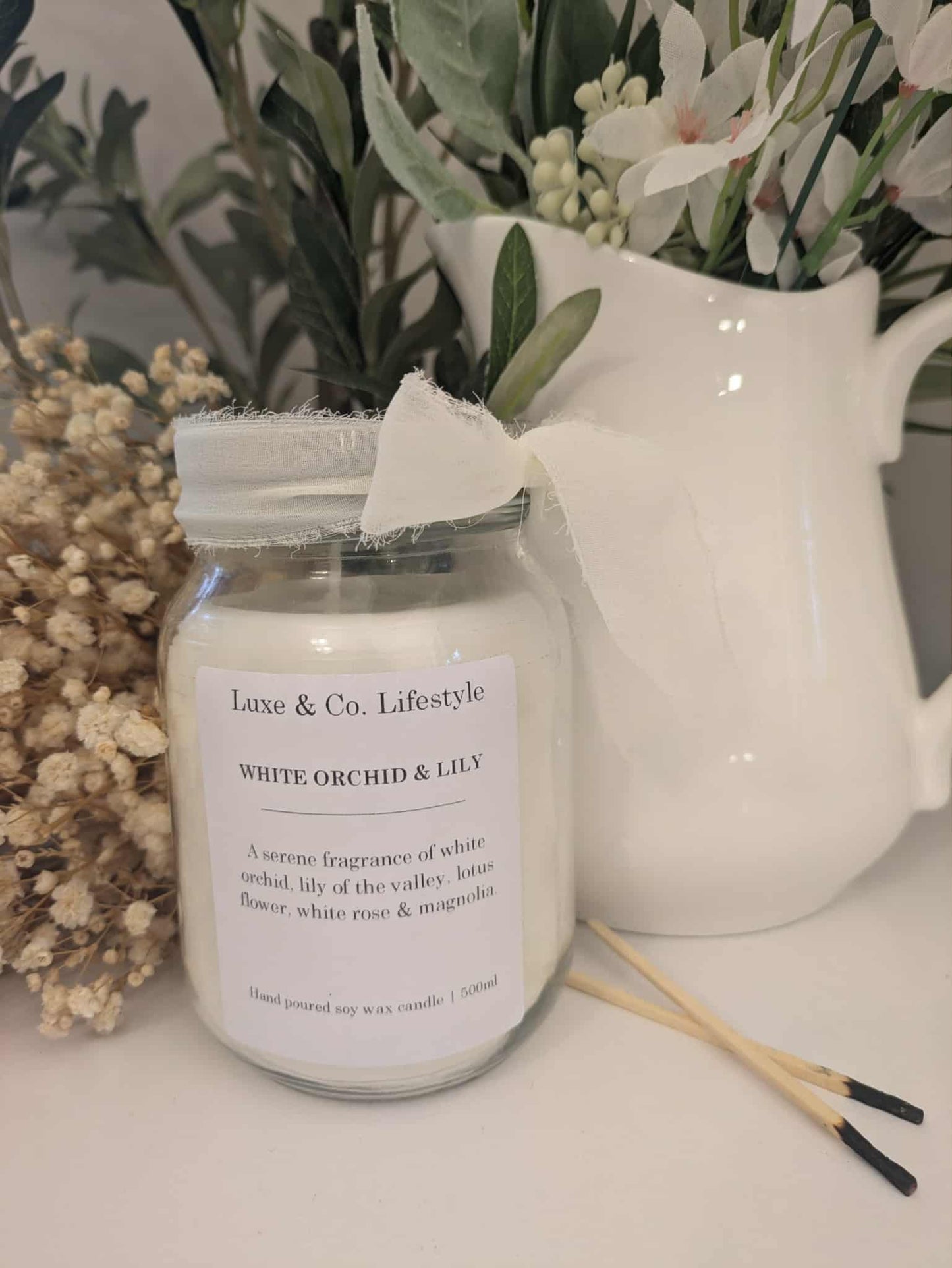 White Orchid & Lily