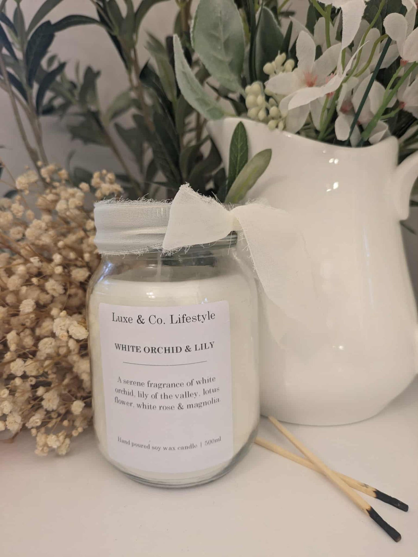 White Orchid & Lily
