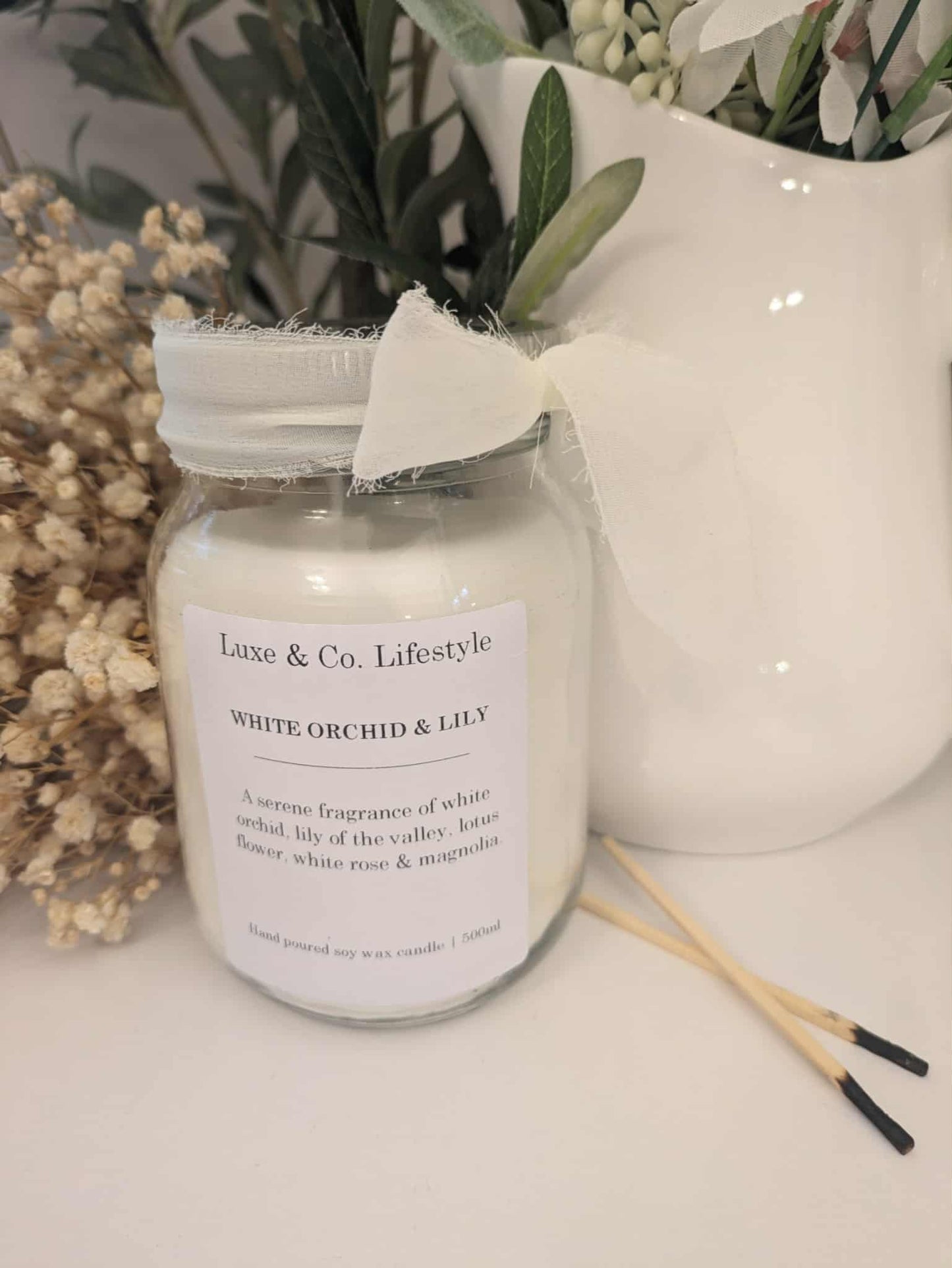 White Orchid & Lily