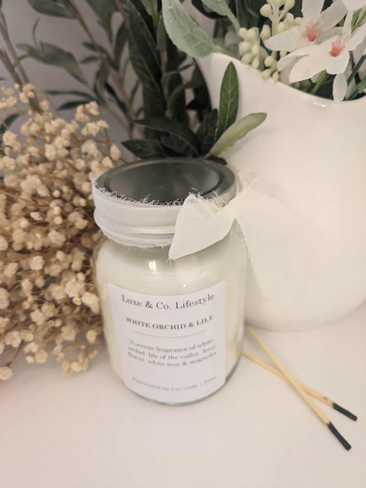 White Orchid & Lily
